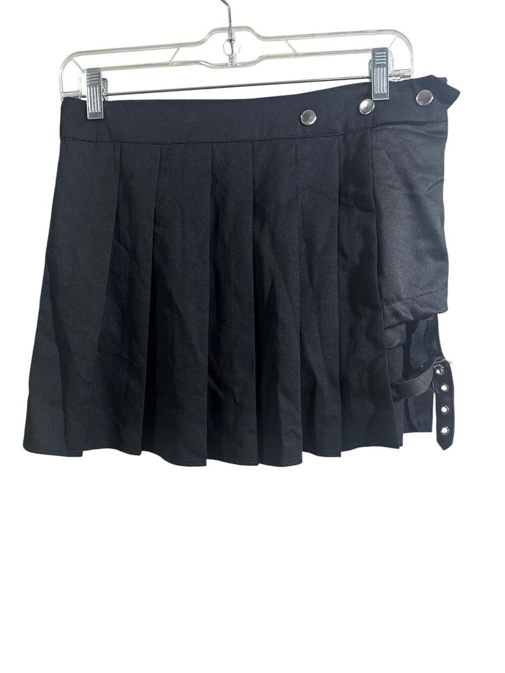 Unbranded Black Pleated Skirt Shorts Pantskirt Gothic Punk Split